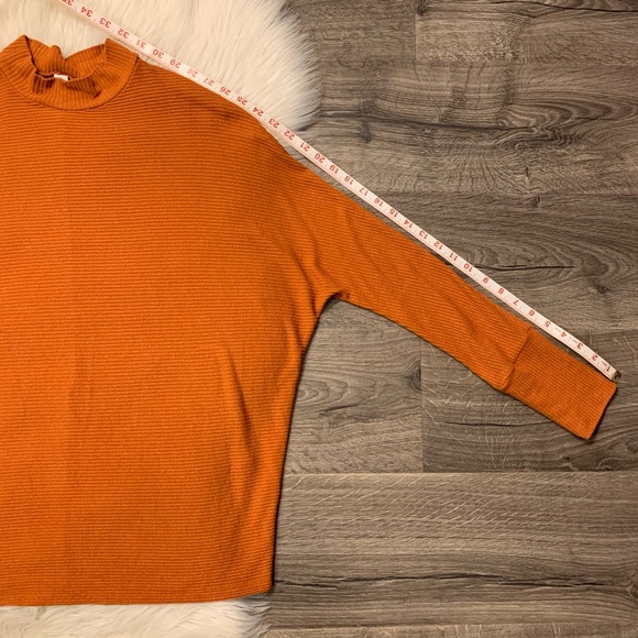 Nordstrom BP Dolman Sleeve Ribbed Shirt Top Rust - Picture 8 of 9